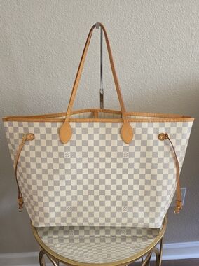 AUTHENTIC Louis Vuitton Neverfull GM Damier Azur